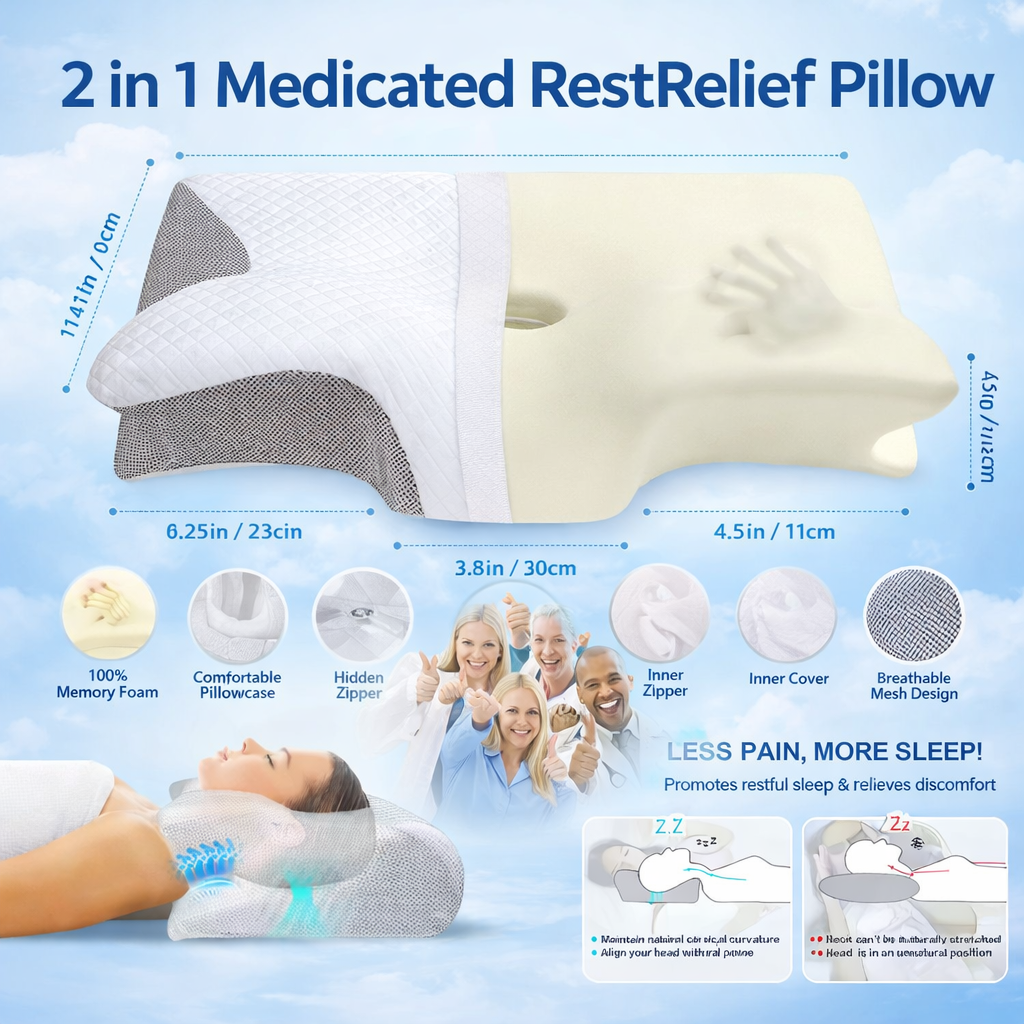 NeckComfort™ Medicated RestRelief Pillow