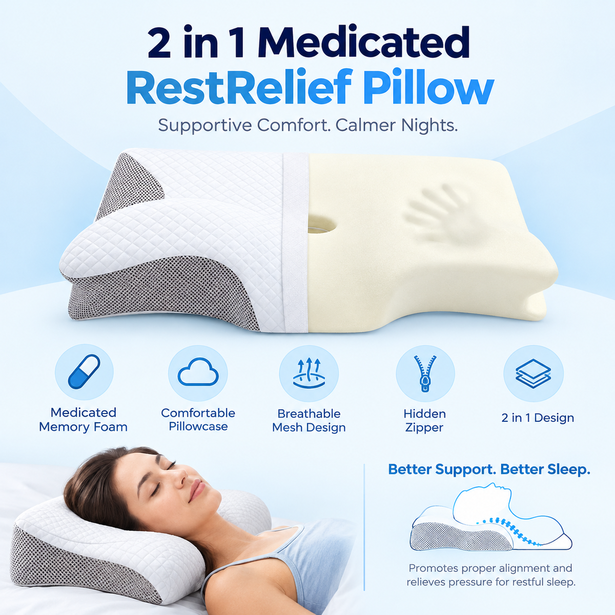 Ergonomic Cervical Pillow