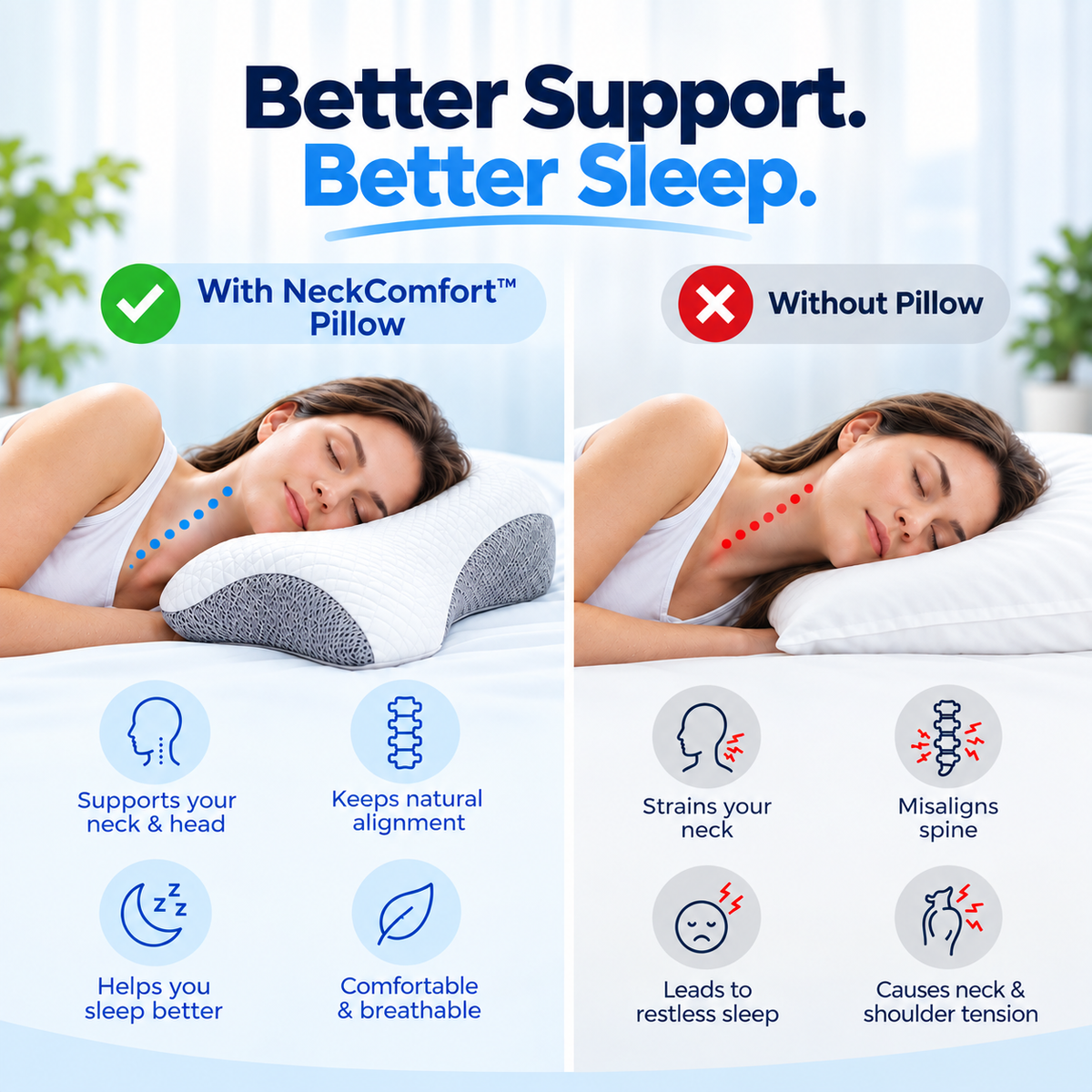 Ergonomic Cervical Pillow